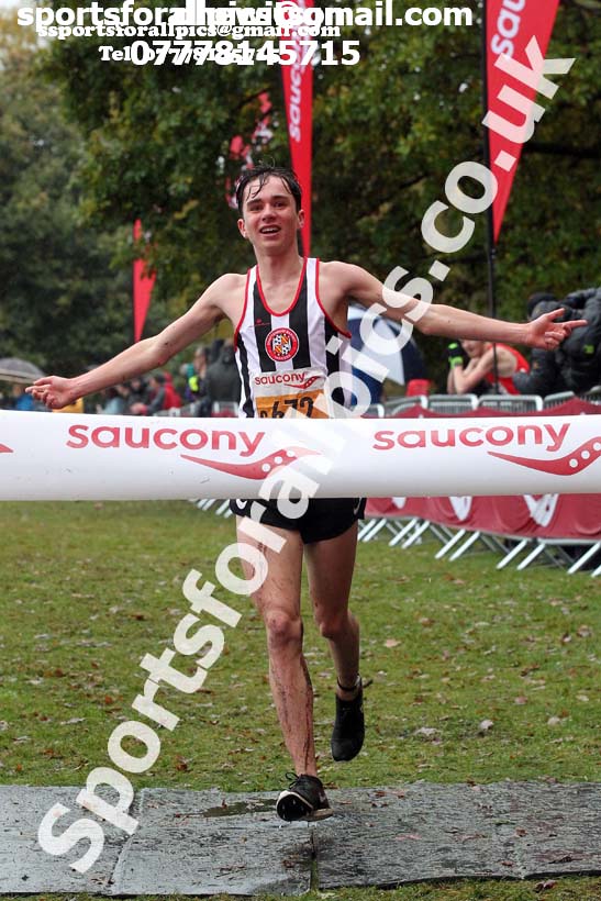 Junior men, National Cross Country Relay Champs., Berry Hill Park, Mansfield.  Photo: David T. Hewitson/Sports for All Pics